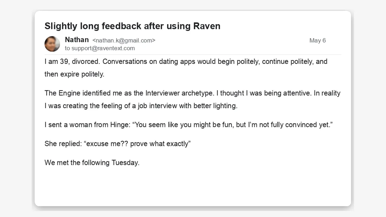 Nathan's email update