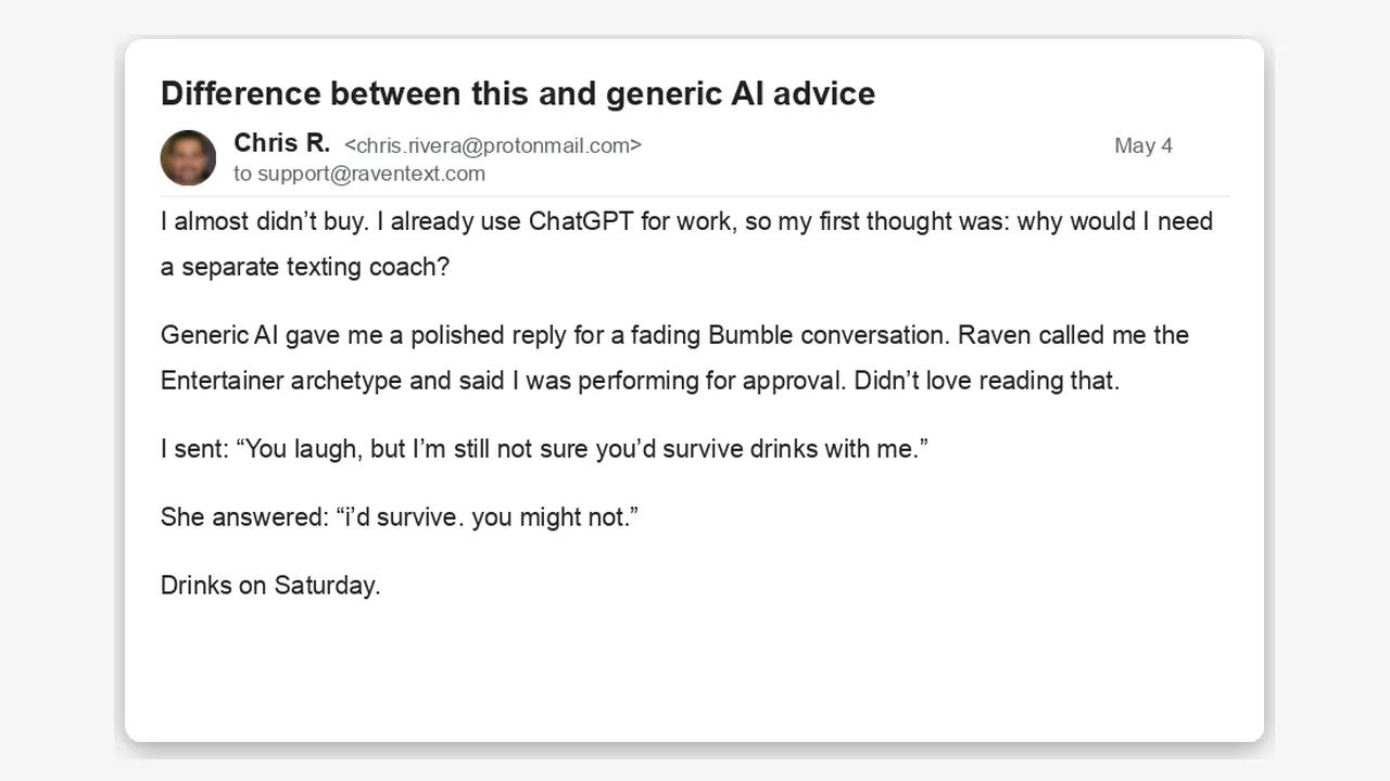 Chris's email update